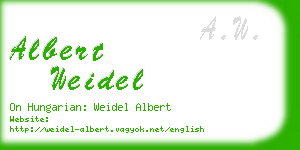 albert weidel business card